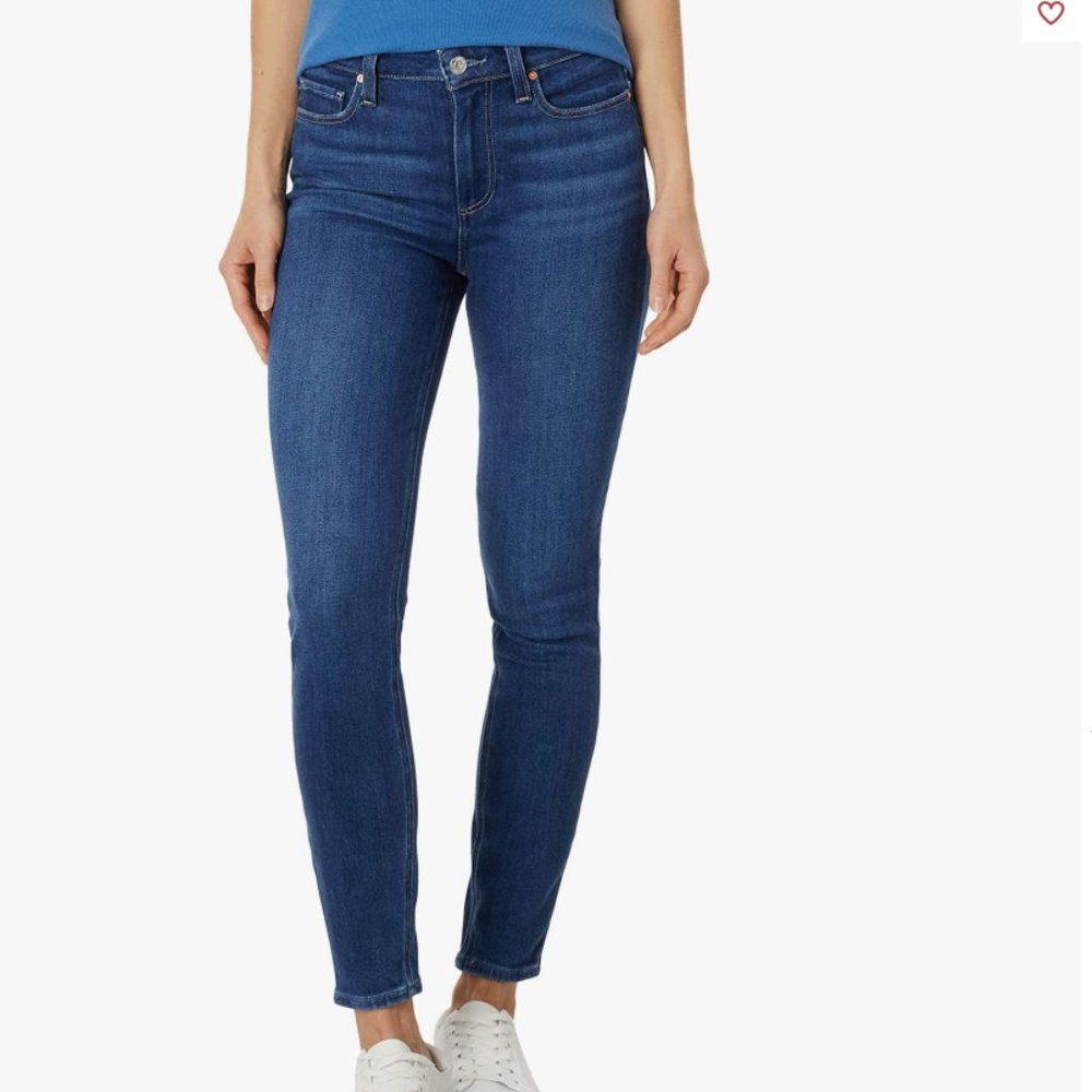 Paige Hoxton Ankle Jeans, Dark Wash,
